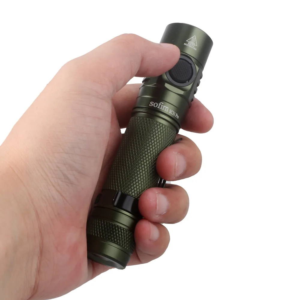 Kaufen Sofirn SC31 Pro SST40 Leistungsstarke 2000LM LED Taschenlampe 18650 Taschenlampe USB C Wiederaufladbare Anduril UI Blau Grün Schwarz Farbe