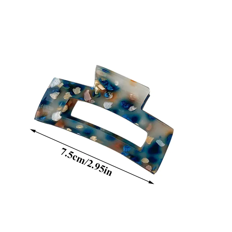 

Korean Rectangle Hair Crab Clamp Geometric Barrette Acrylic Marble Hair Claws Women Hair Accessories Acetate Hair Clip Hairpins