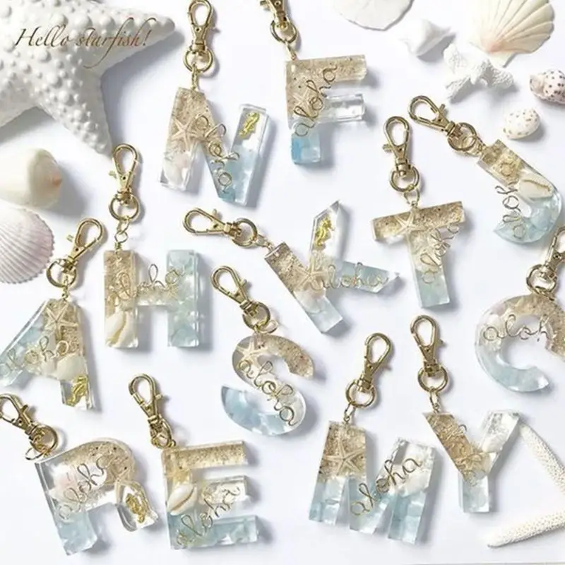 1 Набор кристаллическая эпоксидная смола форма алфавита буквы номер кулон литье