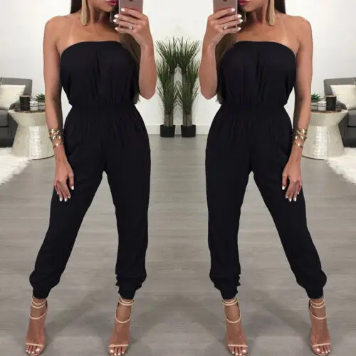 Suumer Женская Дамская Клубная одежда с открытыми плечами комбинезон Bodycon Вечерние