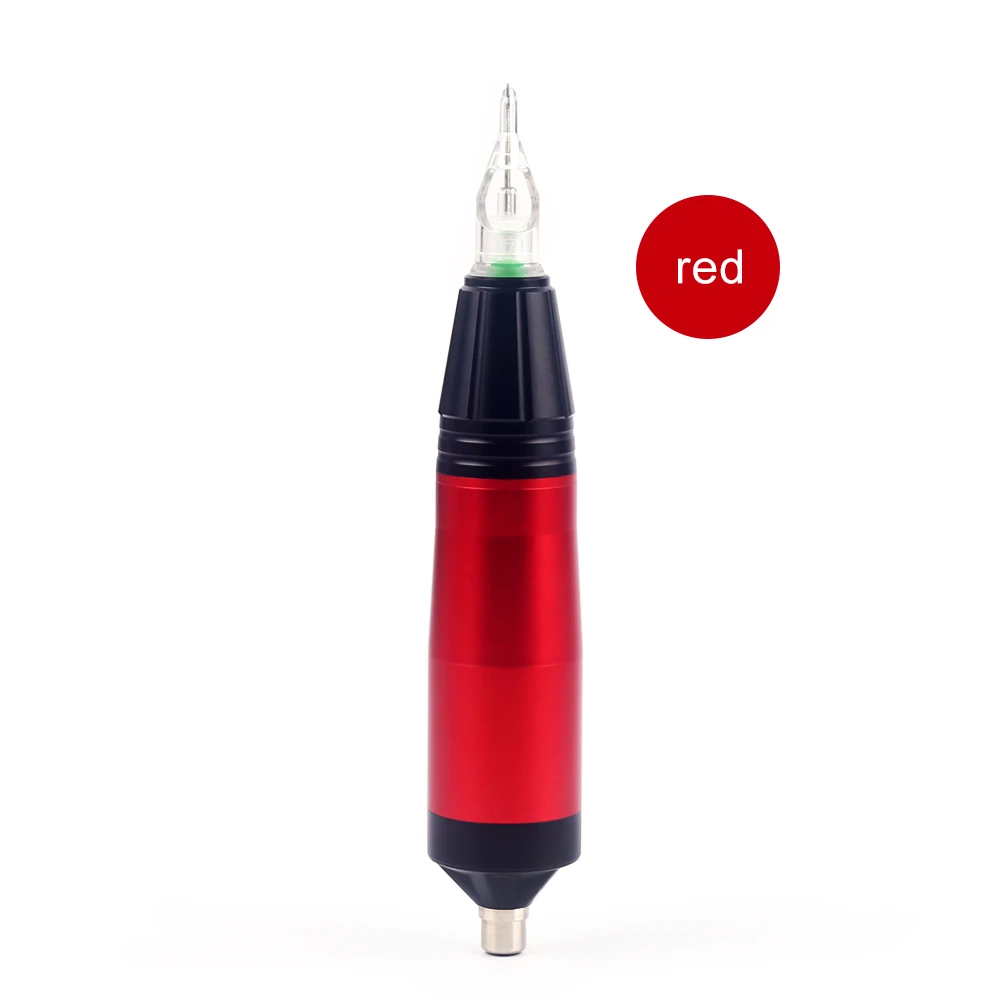 Красный SPARK Татуировка ручка роторная татуировка машина иглы картриджи короткий параграф Татуировка пистолет черный прецизионный RCA мотор тату машина ручка - Цвет: Красный