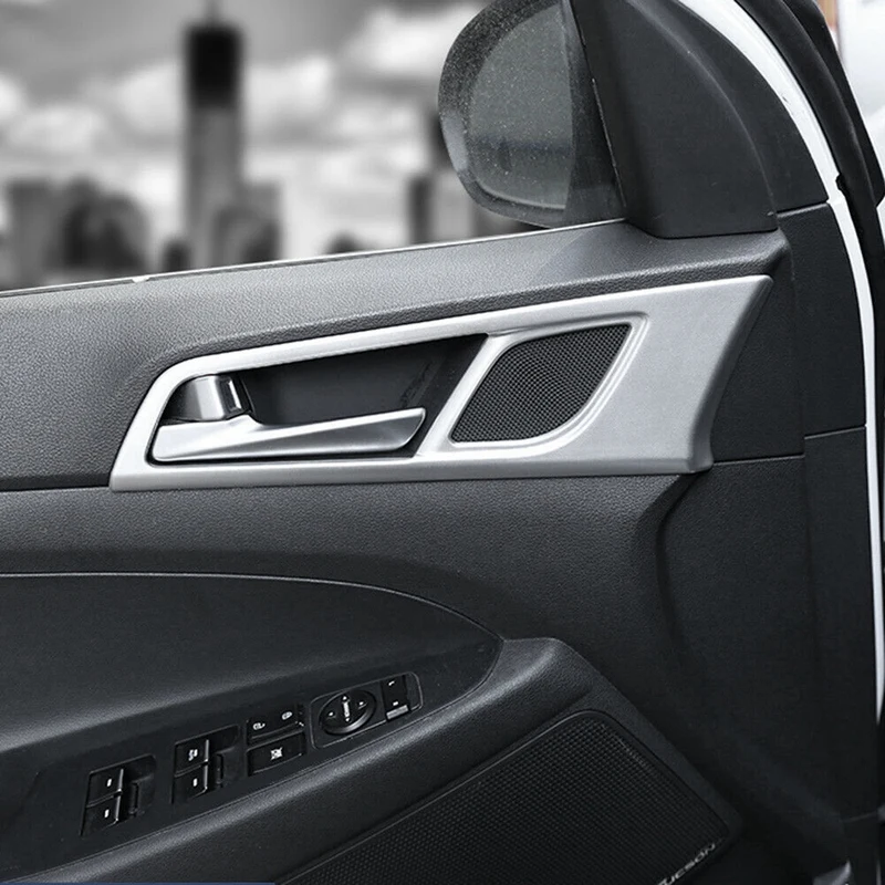 

Для Hyundai Tucson 2015-2019 внутренняя боковая дверная ручка Чаша панель Крышка отделка ободок внутренний Декор