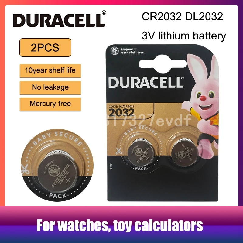 2 шт. оригинальный cr 2032 Новый аккумулятор для DURACELL cr2032 3 в кнопочный элемент