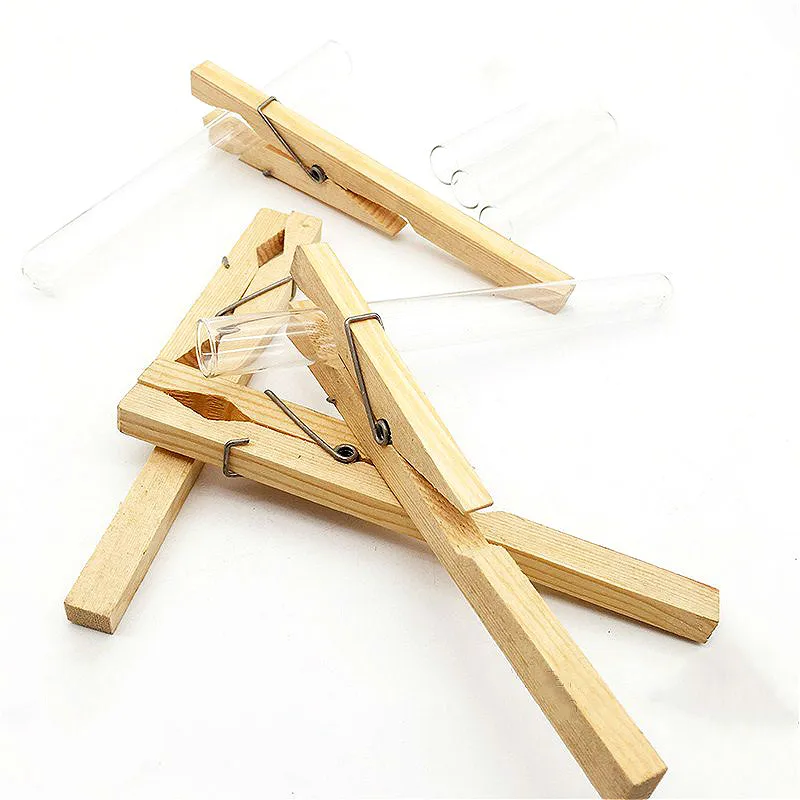 Деревянный зажим для пробирок твердый деревянный лабораторный держатель