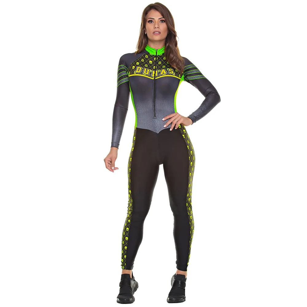 set Pro командный триатлонный костюм женский спортивный шерстяной облегающий костюм комбинезон Велосипедное трико Ropa ciclismo hombre комплект с длинными рукавами gel02 - Цвет: set