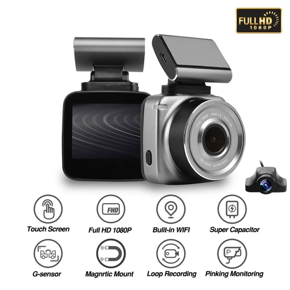 Anytek Q2 Newest Car DVR DVRS Radar Detector FHD 1296P WIFI Video Recorder Cam Dash Camera ADAS LDWS Magnetic Support