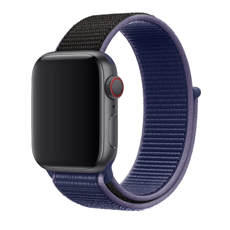 35 Ремешок для наручных часов Apple Watch 4 5 серии 3/2/1 38 мм 42 мм мягкий нейлон дышащий сменный ремешок Спортивные петли для наручных часов iwatch серии 4 40 мм 44 мм - Цвет ремешка: 35