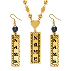 Комплект из ожерелья и серег Anniyo с именем на заказ, персонализированные буквы Гуам, гавайский ЧУК Кирибати, ювелирные изделия на заказ #202121
