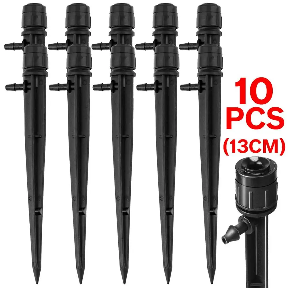 KSL01-108-10PCS 10 шт. 13 см микро пузырь капельного полива и орошения 1/4 ''Регулируемый излучатели капельный спринклер Кола полива Системы 4/7 мм шланг трубки - Цвет: KSL01-108-10PCS