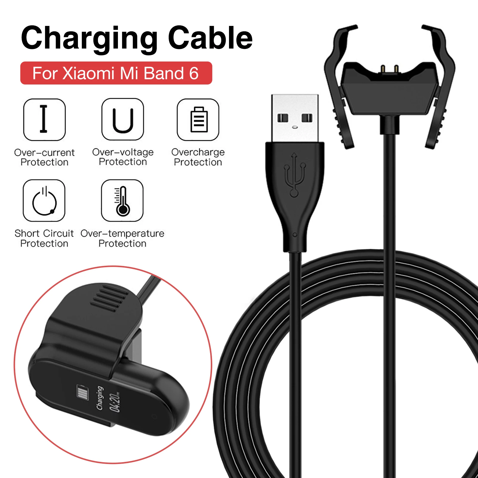 

Магнитный USB-кабель для зарядки Xiaomi Mi Band 6