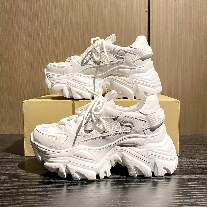 

blwbyl Women's breathable summer 2021 new white casual sports platform shoes