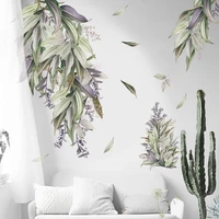nordic style removable leaves wall stickers bedroom living room decoration self adhesive door windows decals home decor