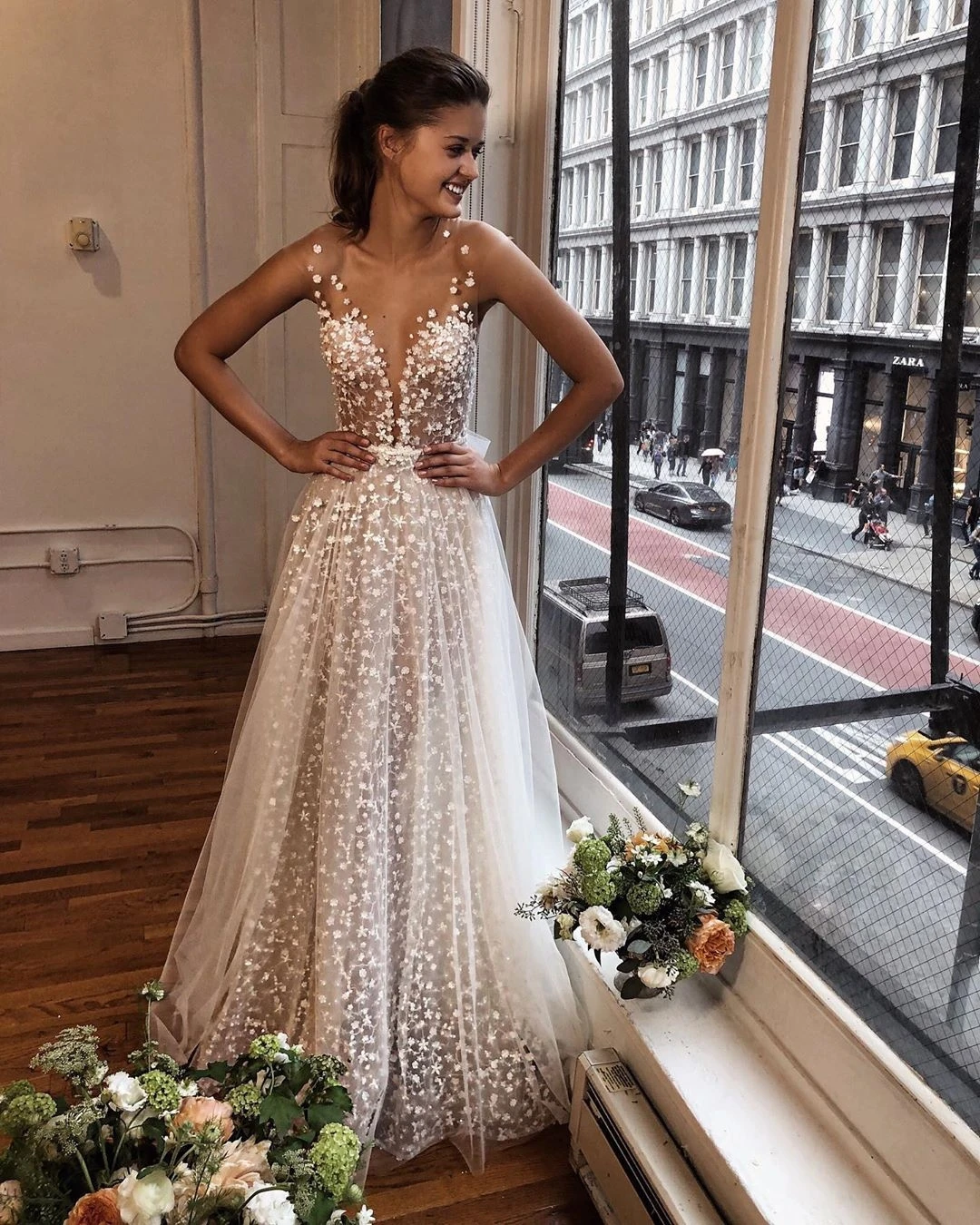 Vivian's Bridal Необычные кружевные аппликации летнее пляжное свадебное платье Милая