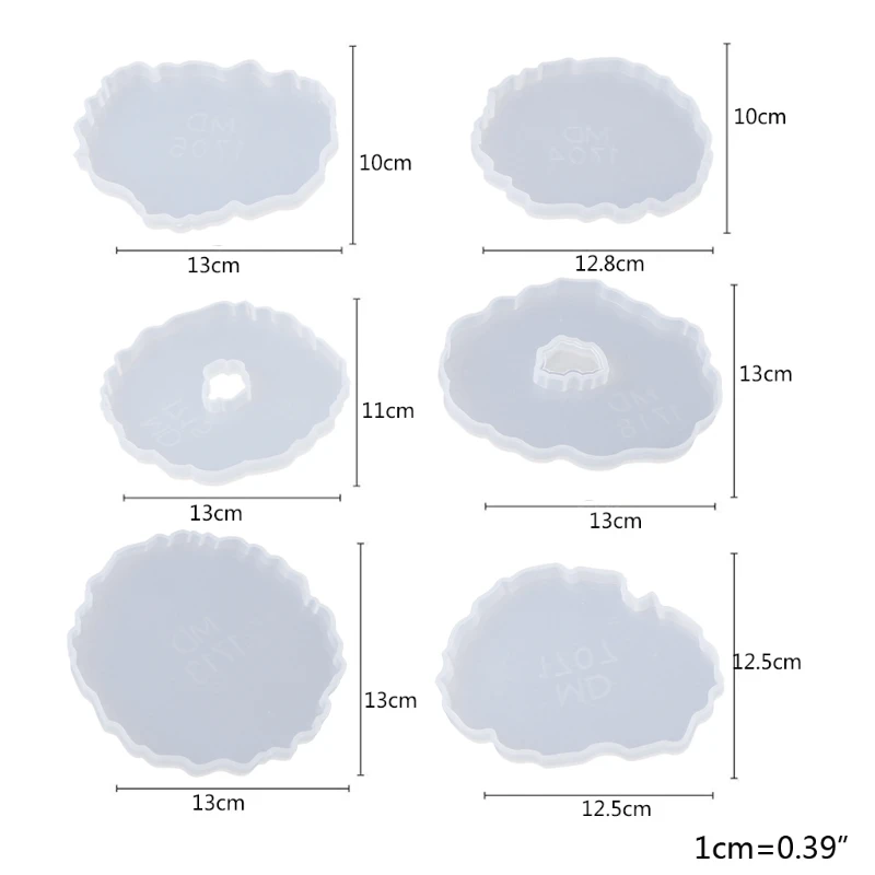 

1 Set Crystal Epoxy Resin Mold Coaster Irregular Wave Shape Cup Pad Casting Silicone Mould DIY Crafts Decorations Making Tools w
