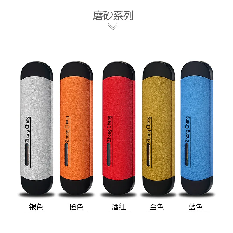 Ультратонкая металлическая длинная полосатая кремневая зажигалка фонарь