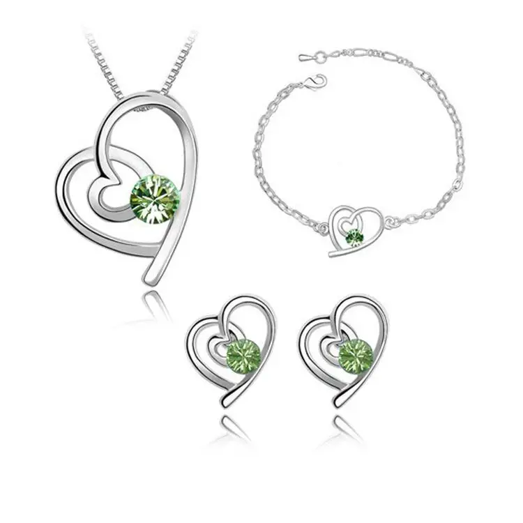 Цепочка с подвеской серьги и браслет из серебра 925 пробы | Украшения аксессуары