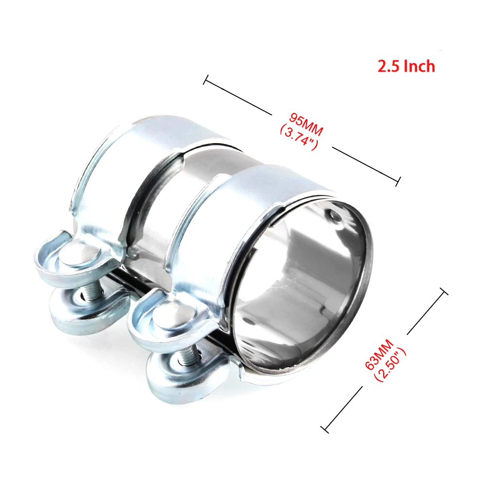 Хромированный глушитель 2 5 дюйма 3 соединитель для трубы из нержавеющей стали