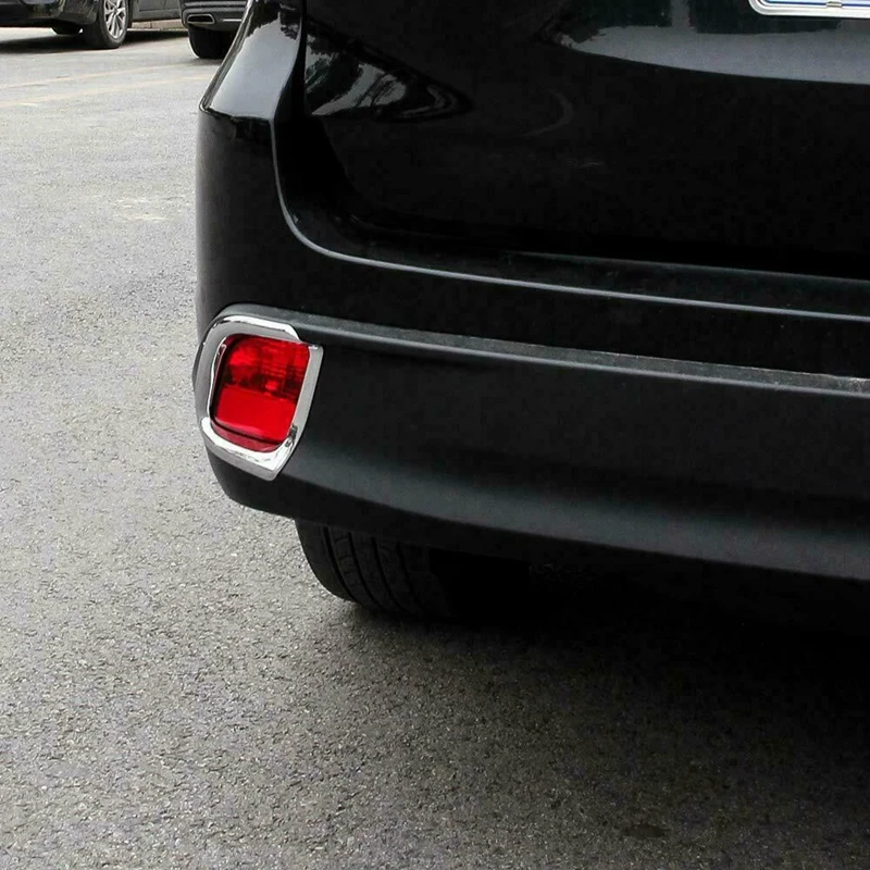 2X хромированная бампер лампа заднего противотуманного фонаря Накладка для Toyota