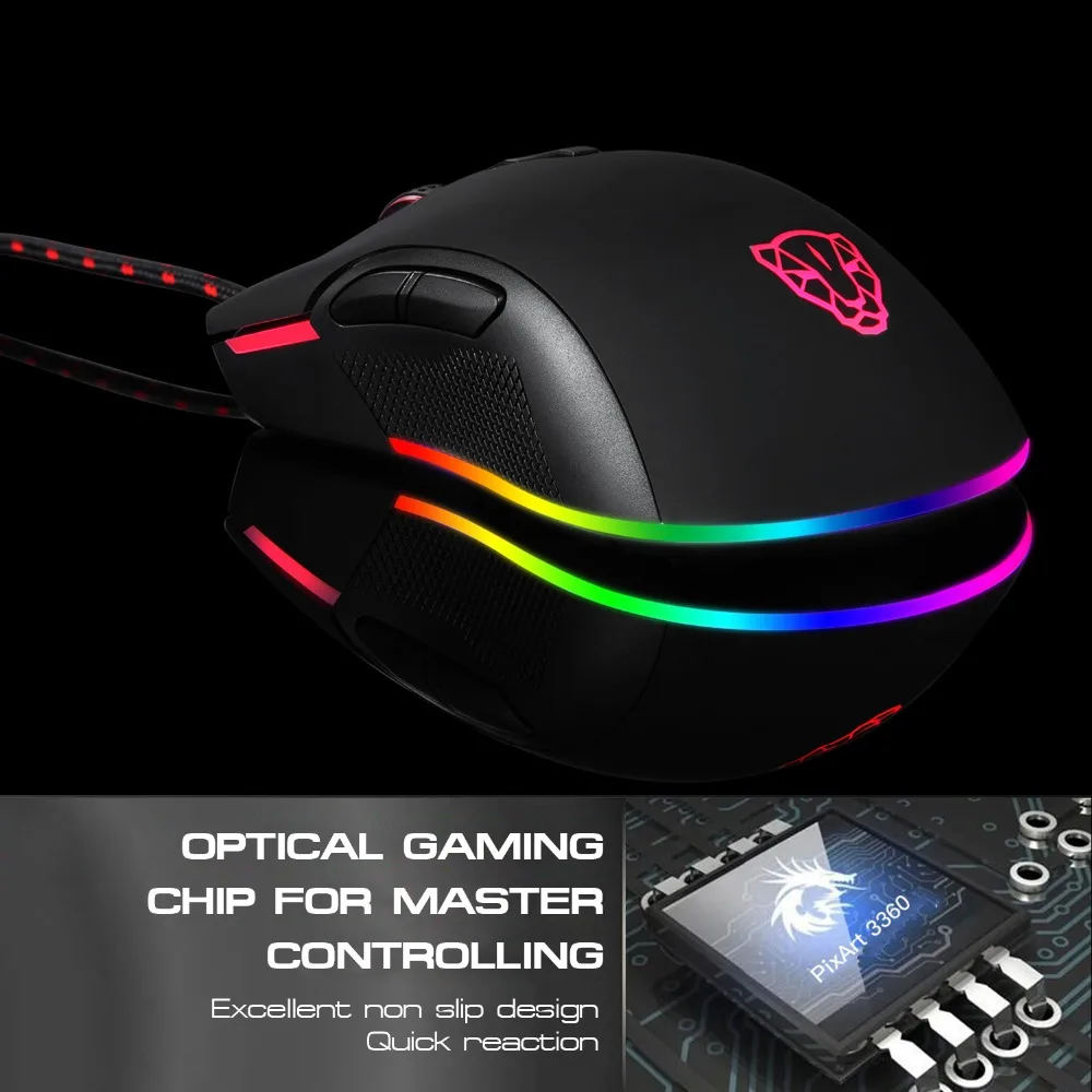 Motospeed V70 USB Проводная игровая мышь PMW3325 5000 dpi PMW3360 12000 dpi компьютер RGB светодиодный многоцветная подсветка отправка с коробкой