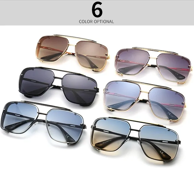 

2020 Fashion Square Men Sunglasses New Arrival Retro Vintage Gradient Brand Designer Shades Sun Glasses For Man Women UV400