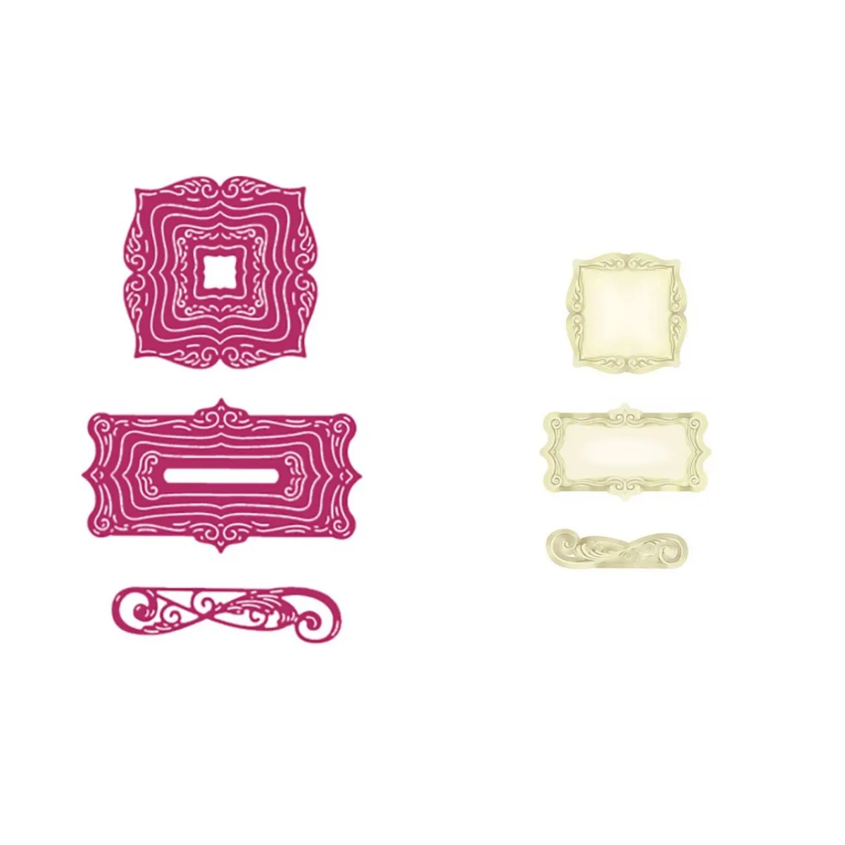 

2021 Fancy Labels Metal Cutting Die Scrapbook Embossed Paper Card Album Craft Template Cut Die Stencils New for 2021 Arrive