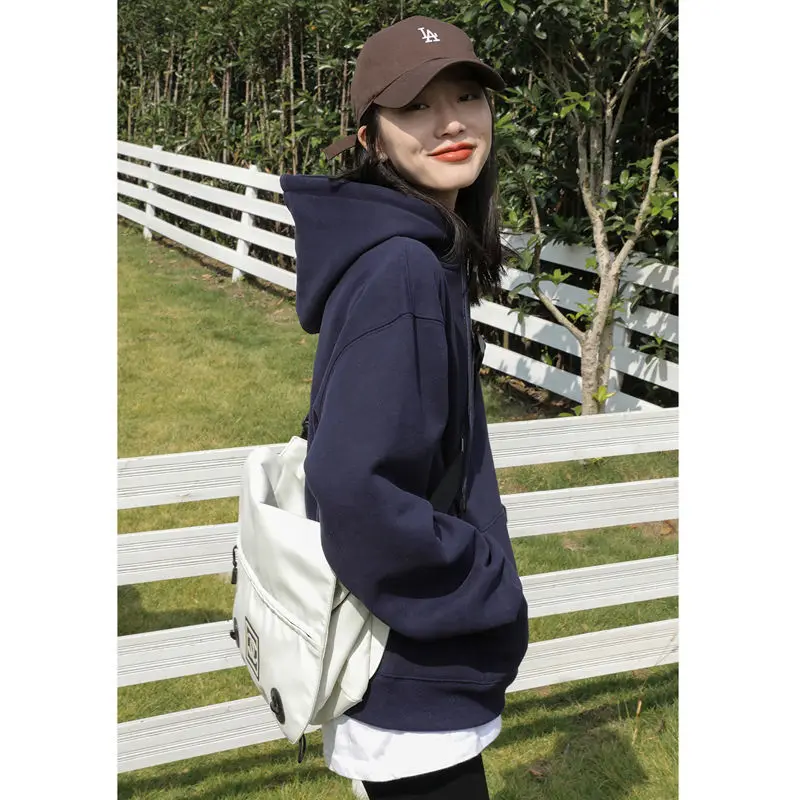 

Hoodies Women Loose Hooded Letters Sweater Women's Leisure Long-Sleeved Top Hoodies Sweatshirts Tops Sudaderas