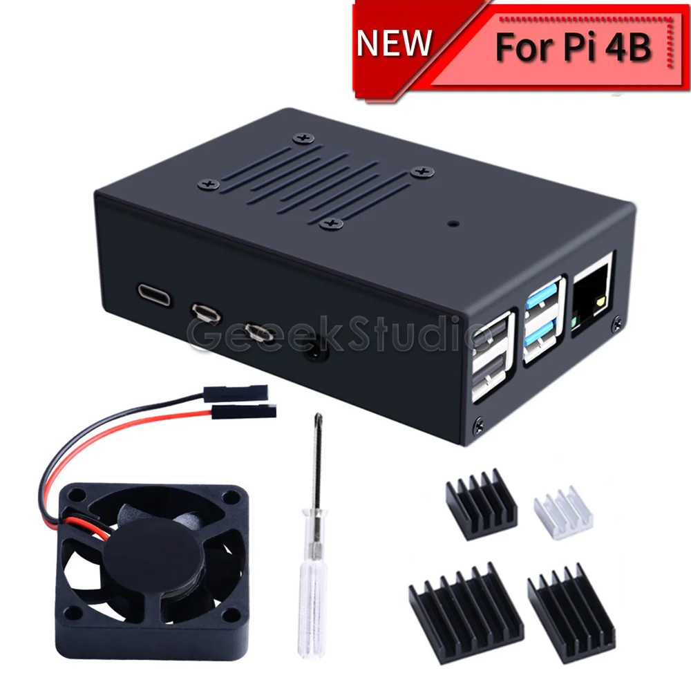 Raspberry Pi сплав железа черный металлический чехол в виде ракушки с 4010 супер