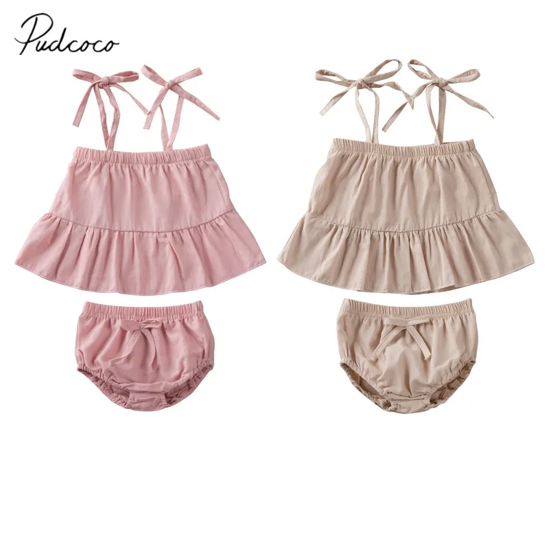 Летняя одежда для малышей 2020 Одежда новорожденных девочек из 2 предметов