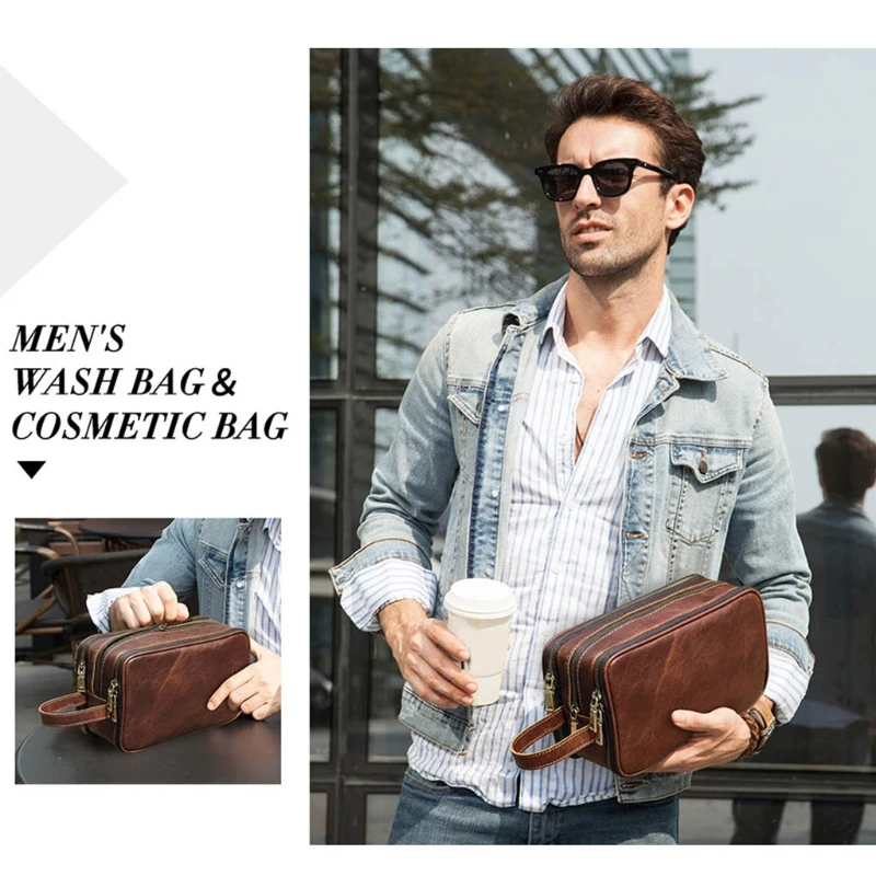 Koop Mannen Draagbare Reizen Cosmetische Make-Up Tas Toilettas Case Clutch Handtas Purse Storage Pouch Organizer