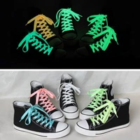 1 pair luminous shoelaces flat sneakers canvas shoe laces glow in the dark night color fluorescent shoelace 90110cm