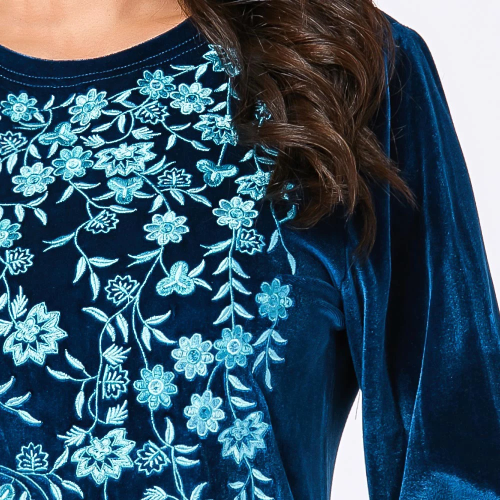 Женское бархатное платье Дубай мусульманское кимоно длинное элегантная женская