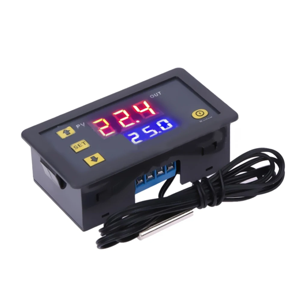 

W3230 12V 24V AC110-220V Probe line 20A Digital Temperature Control LED Display Thermostat With Heat/Cooling Control Instrument