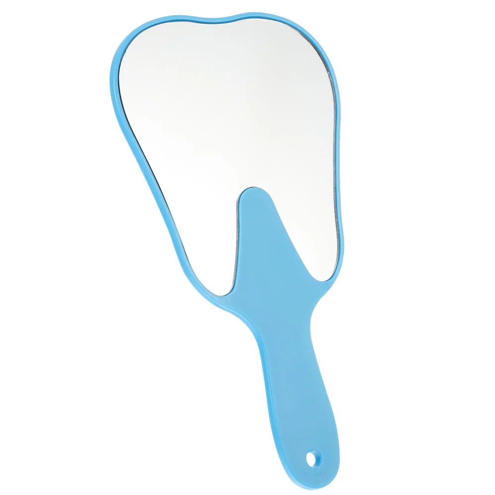 

Tooth Shaped Hand Held Mirror Adorable Mirror Oral Teeth Care Mirror