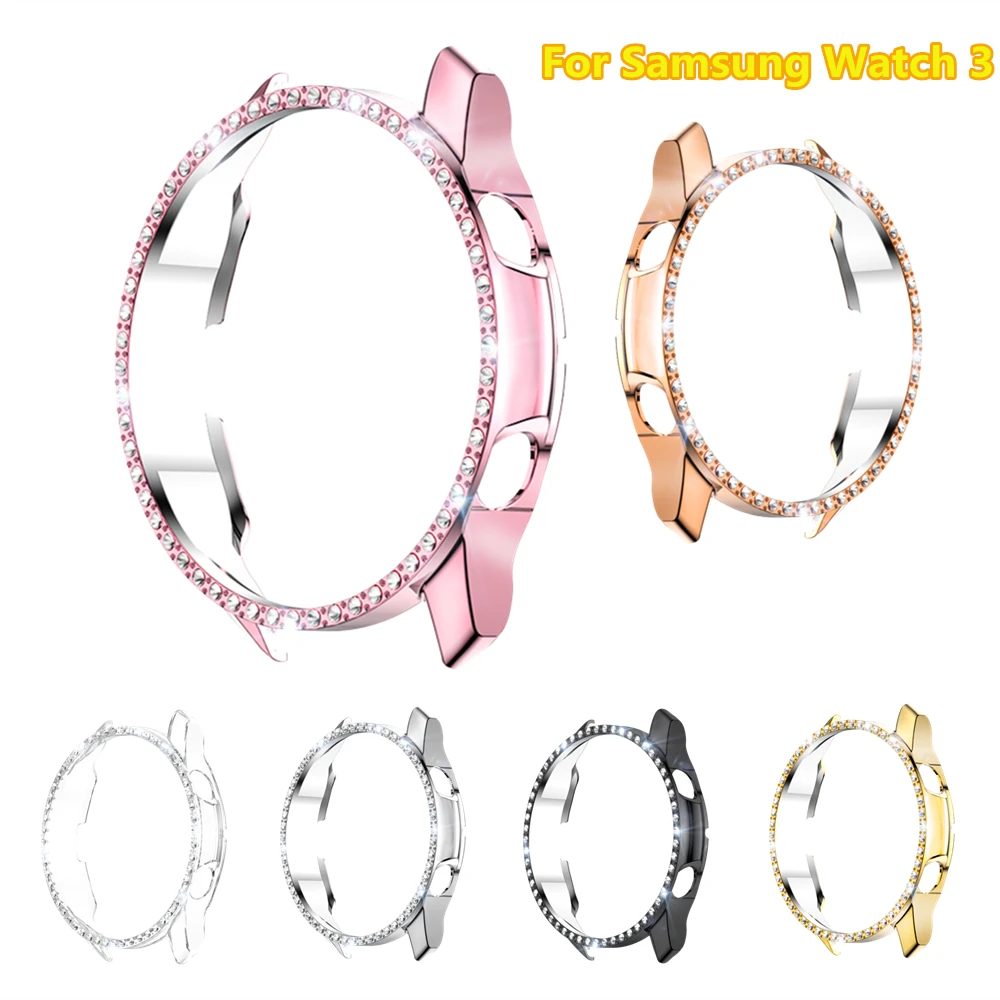 

Plating Case For Samsung Galaxy Watch 3 41mm 45mm Smartwatches Cover Edge Frame Protector Bumper For Samsung Watch3 Cases Shell