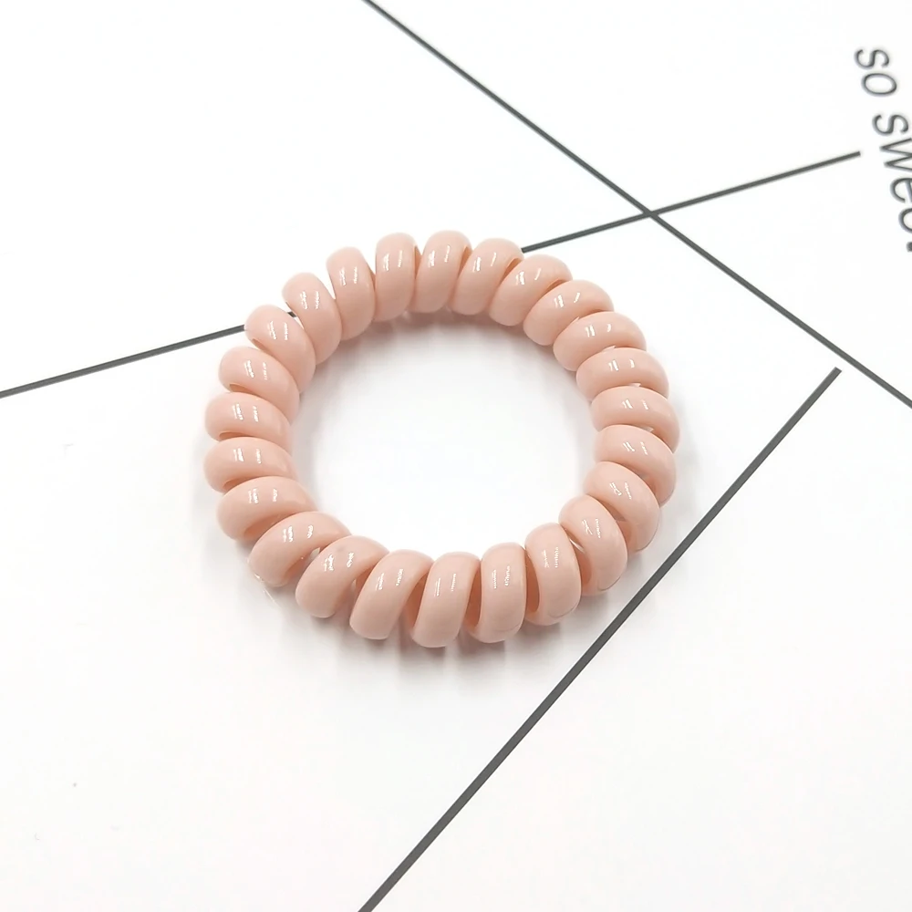 

New Design Women Elastic Hair Bands Female Scrunchies Telephone Cord Ponytail Holders Rubber Rope Girls Hair Accessories ZF-25