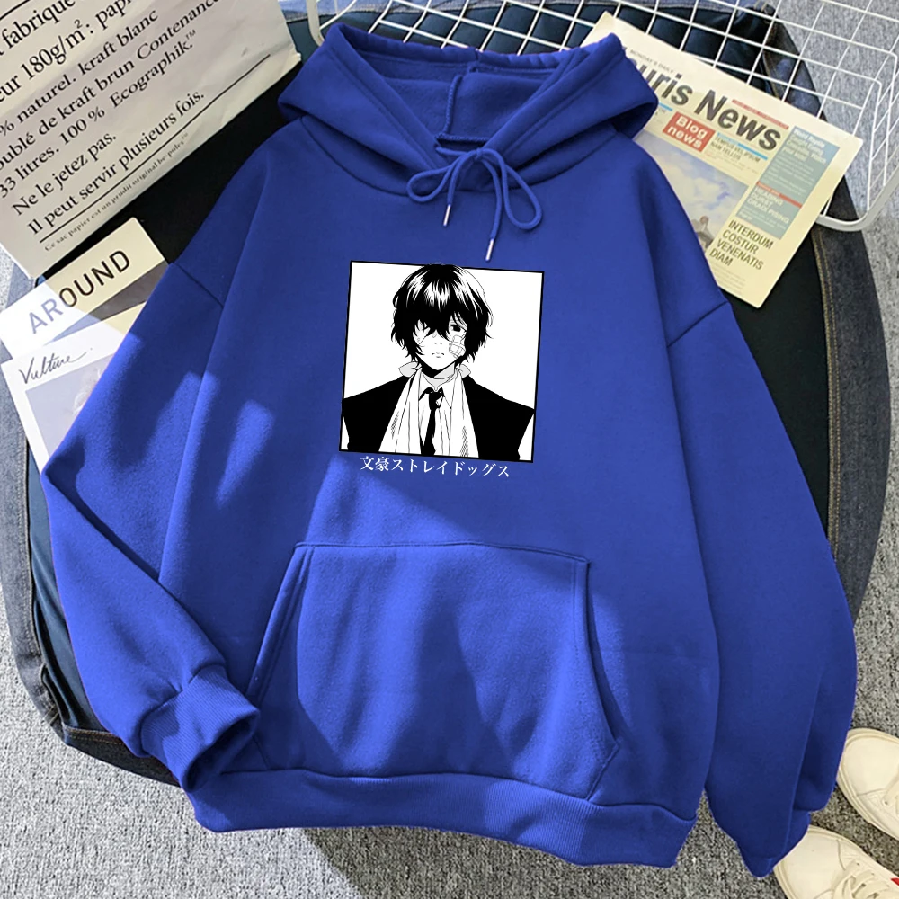 

Funny Bungou Stray Dogs Osamu Dazai Hoodie Casual Women Hoody Manga Unisex Streetwear Hip Hop Sweatshirt Anime Printing Hoodies