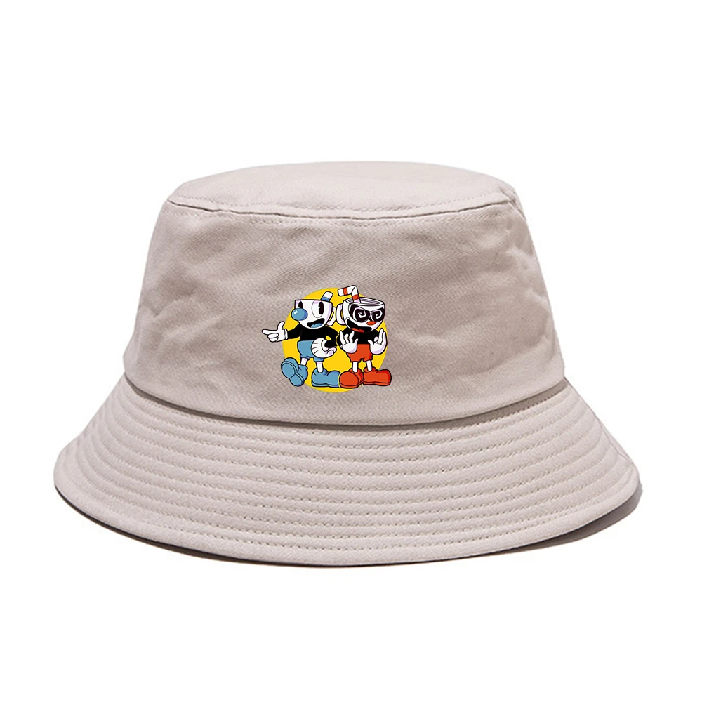 

Game Cuphead Bucket Hat Casual Boonie Hat Fisherman Hat Teenger Outdoor Cap Student Summer Sun Cap Beach Hat Hip Hop Cap