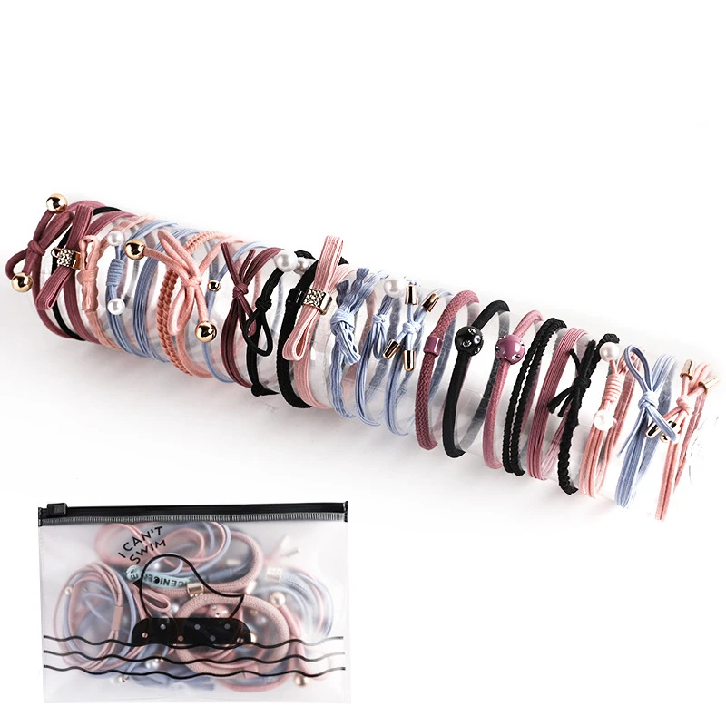 25/12 шт/комплект для женщин волос веревки модная разноцветная Резиновая лента с