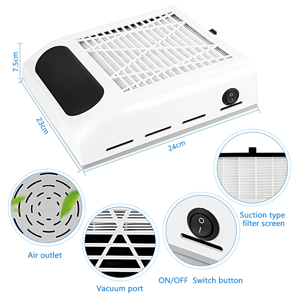 Пылесборник DIOZO для ногтей 80 Вт пылесос маникюрный салон дизайна