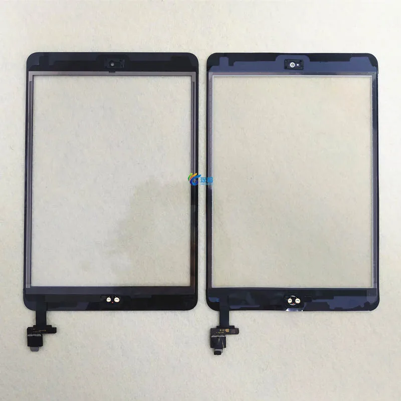 1 шт. для iPad Mini 1 Mini 2 A1432 A1454 A1455 A1489 A1490 A149 сенсорный экран дигитайзер сенсор+ IC чип Разъем Flex+ кнопка