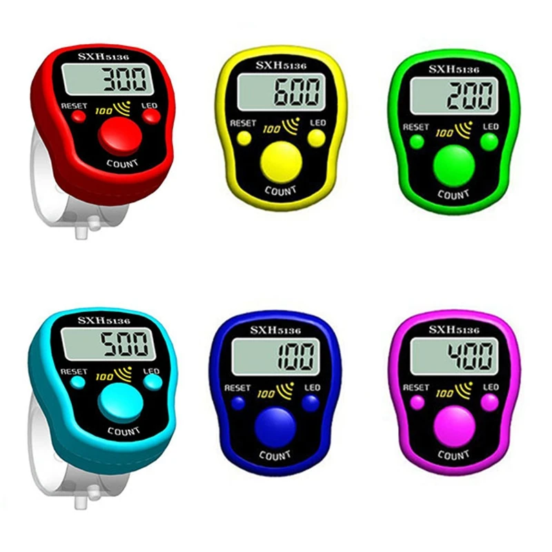 Мини счетчик со строчкой и линейной указкой многоцветный светодиодный