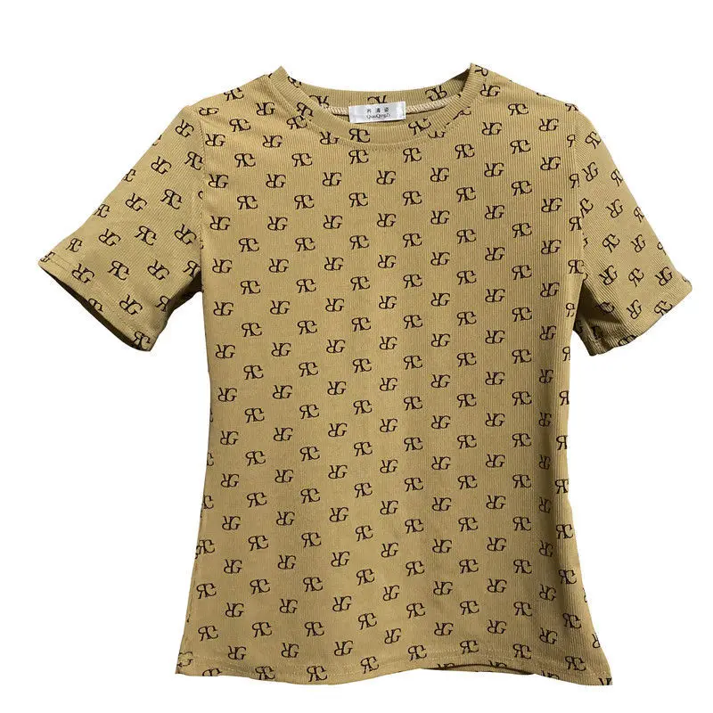 

Ins tide letters printing short sleeve T-shirt girl summer new super fire wind leisure fashion web celebrity base coat