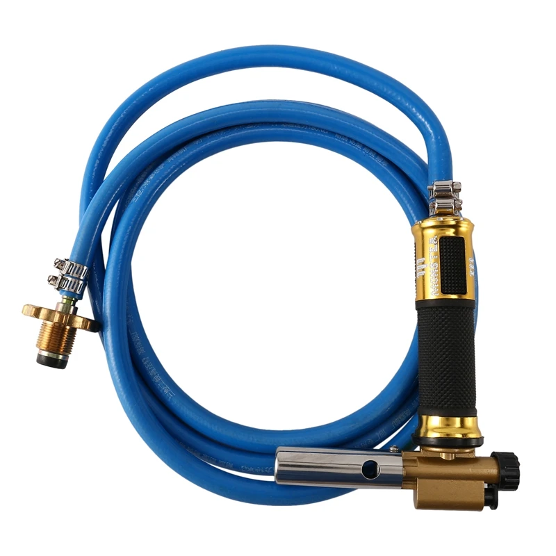 

Electronic Ignition Liquefied Gas Welding Torch Kit with Hose for Soldering Cooking Brazing Heating Lighting
