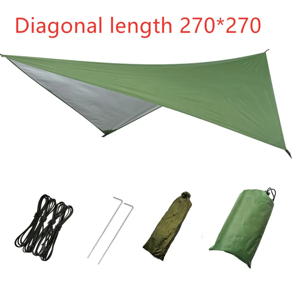 

Открытый Навес ткань 230 см * 140 см Водонепроницаемая большая легкая кемпинговая палатка брезент укрытие гамак от дождя крышка от мух солнцез...