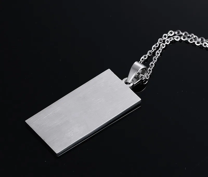 

FXM TN59 fashion stainless steel necklace hot sell popular single women 44mm cross colour square shape lover gift women jewelry