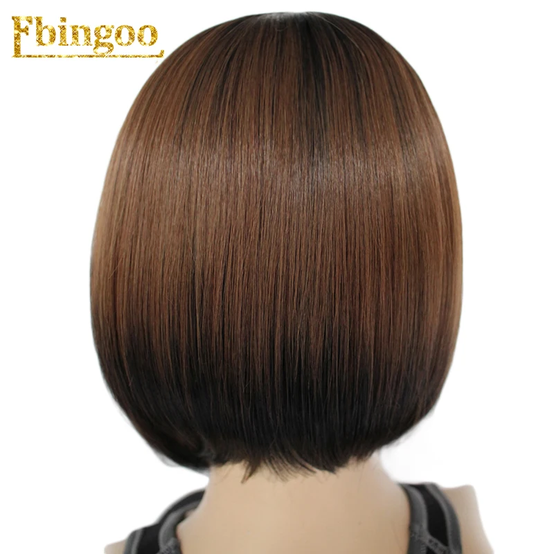 Ebingoo Ombre 613 Platinume блонд фиолетовый коричневый синтетический парик на кружеве с детскими волосами короткий прямой Боб Futura парик для женщин