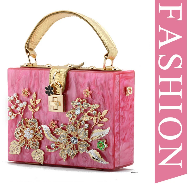 Luxury Brand Evening Bag Box Shape Handbag For Women Purses 