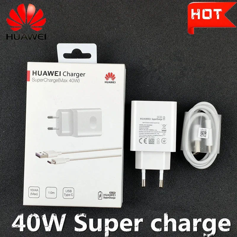 Быстрое зарядное устройство для Huawei P30 Pro оригинальное 40 Вт 10 В/4AVEU суперзарядное