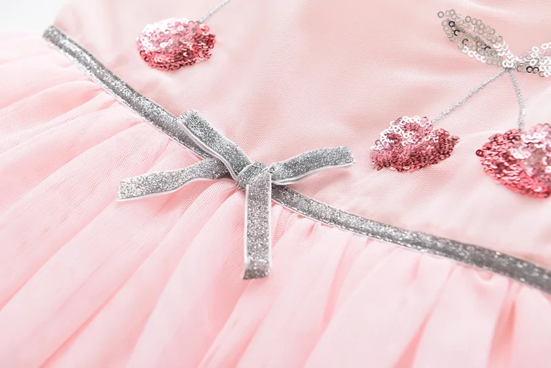 Платья для девочек LOVE DD &amp MM детская одежда с милым вишневым бантом и блестками