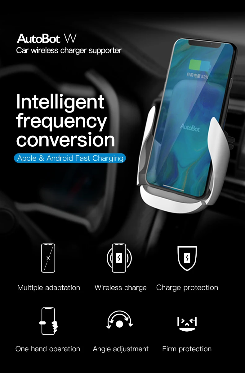 AutoBot автомобильное беспроводное зарядное устройство для телефона с